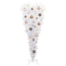 vidaXL Mű karácsonyfa 150 LED-del állvánnyal Fehér 120 cm PVC és Acél