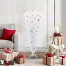 vidaXL Mű karácsonyfa 150 LED-del állvánnyal Fehér 120 cm PVC és Acél