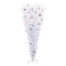 vidaXL Mű karácsonyfa 150 LED-del állvánnyal Fehér 120 cm PVC és Acél