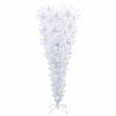 vidaXL Mű karácsonyfa 150 LED-del állvánnyal Fehér 120 cm PVC és Acél