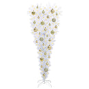 vidaXL Mű karácsonyfa 150 LED-del állvánnyal Fehér 120 cm PVC és Acél