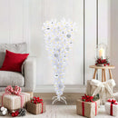 vidaXL Mű karácsonyfa 150 LED-del állvánnyal Fehér 120 cm PVC és Acél