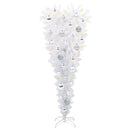 vidaXL Mű karácsonyfa 150 LED-del állvánnyal Fehér 120 cm PVC és Acél