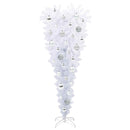 vidaXL Mű karácsonyfa 150 LED-del állvánnyal Fehér 120 cm PVC és Acél