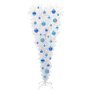 vidaXL Mű karácsonyfa 150 LED-del állvánnyal Fehér 120 cm PVC és Acél
