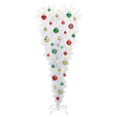 vidaXL Mű karácsonyfa 150 LED-del állvánnyal Fehér 120 cm PVC és Acél