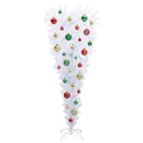 vidaXL Mű karácsonyfa 150 LED-del állvánnyal Fehér 120 cm PVC és Acél