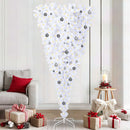 vidaXL Mű karácsonyfa 300 LED-del állvánnyal Fehér 210 cm PVC és Acél