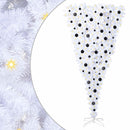 vidaXL Mű karácsonyfa 300 LED-del állvánnyal Fehér 210 cm PVC és Acél