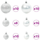 vidaXL Mű karácsonyfa 300 LED-del állvánnyal Fehér 210 cm PVC és Acél