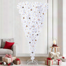 vidaXL Mű karácsonyfa 300 LED-del állvánnyal Fehér 240 cm PVC és Acél