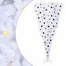 vidaXL Mű karácsonyfa 300 LED-del állvánnyal Fehér 240 cm PVC és Acél