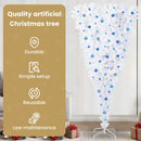 vidaXL Mű karácsonyfa 300 LED-del állvánnyal Fehér 240 cm PVC és Acél