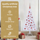 vidaXL Mű karácsonyfa 150 LED-del állvánnyal Fehér 120 cm PVC és Acél