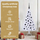 vidaXL Mű karácsonyfa 150 LED-del állvánnyal Fehér 120 cm PVC és Acél