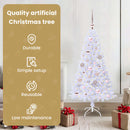 vidaXL Mű karácsonyfa 150 LED-del állvánnyal Fehér 120 cm PVC és Acél