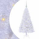 vidaXL Mű karácsonyfa 150 LED-del állvánnyal Fehér 120 cm PVC és Acél