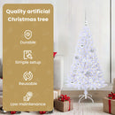 vidaXL Mű karácsonyfa 150 LED-del állvánnyal Fehér 120 cm PVC és Acél