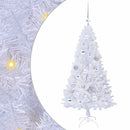 vidaXL Mű karácsonyfa 150 LED-del állvánnyal Fehér 120 cm PVC és Acél