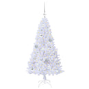 vidaXL Mű karácsonyfa 150 LED-del állvánnyal Fehér 120 cm PVC és Acél