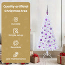 vidaXL Mű karácsonyfa 150 LED-del állvánnyal Fehér 120 cm PVC és Acél
