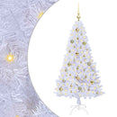 vidaXL Mű karácsonyfa 150 LED-del állvánnyal Fehér 150 cm PVC és Acél