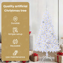 vidaXL Mű karácsonyfa 150 LED-del állvánnyal Fehér 150 cm PVC és Acél