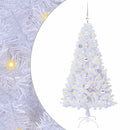 vidaXL Mű karácsonyfa 150 LED-del állvánnyal Fehér 150 cm PVC és Acél