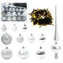 vidaXL Mű karácsonyfa 150 LED-del állvánnyal Fehér 150 cm PVC és Acél