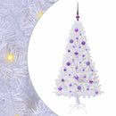 vidaXL Mű karácsonyfa 150 LED-del állvánnyal Fehér 150 cm PVC és Acél