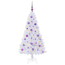 vidaXL Mű karácsonyfa 150 LED-del állvánnyal Fehér 150 cm PVC és Acél