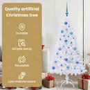 vidaXL Mű karácsonyfa 150 LED-del állvánnyal Fehér 150 cm PVC és Acél