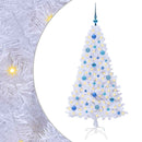 vidaXL Mű karácsonyfa 150 LED-del állvánnyal Fehér 150 cm PVC és Acél