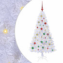 vidaXL Mű karácsonyfa 150 LED-del állvánnyal Fehér 150 cm PVC és Acél
