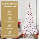 vidaXL Mű karácsonyfa 300 LED-del állvánnyal Fehér 180 cm PVC és Acél