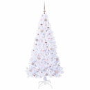 vidaXL Mű karácsonyfa 300 LED-del állvánnyal Fehér 180 cm PVC és Acél
