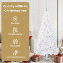vidaXL Mű karácsonyfa 300 LED-del állvánnyal Fehér 180 cm PVC és Acél