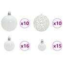 vidaXL Mű karácsonyfa 300 LED-del állvánnyal Fehér 180 cm PVC és Acél