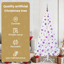 vidaXL Mű karácsonyfa 300 LED-del állvánnyal Fehér 180 cm PVC és Acél