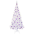 vidaXL Mű karácsonyfa 300 LED-del állvánnyal Fehér 180 cm PVC és Acél