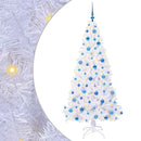 vidaXL Mű karácsonyfa 300 LED-del állvánnyal Fehér 180 cm PVC és Acél