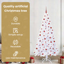 vidaXL Mű karácsonyfa 300 LED-del állvánnyal Fehér 210 cm PVC és Acél