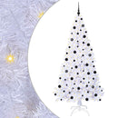 vidaXL Mű karácsonyfa 300 LED-del állvánnyal Fehér 210 cm PVC és Acél