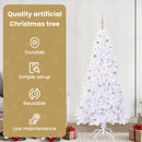 vidaXL Mű karácsonyfa 300 LED-del állvánnyal Fehér 210 cm PVC és Acél