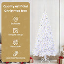 vidaXL Mű karácsonyfa 300 LED-del állvánnyal Fehér 210 cm PVC és Acél