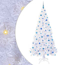 vidaXL Mű karácsonyfa 300 LED-del állvánnyal Fehér 210 cm PVC és Acél