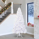 vidaXL Mű karácsonyfa 300 LED-del állvánnyal Fehér 240 cm PVC és Acél