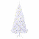 vidaXL Mű karácsonyfa 300 LED-del állvánnyal Fehér 240 cm PVC és Acél
