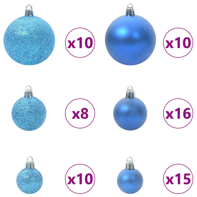 vidaXL Mű karácsonyfa 300 LED-del állvánnyal Fehér 240 cm PVC és Acél