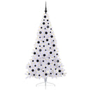 vidaXL Mű karácsonyfa 300 LED-del állvánnyal Fehér 180 cm PVC és Acél
